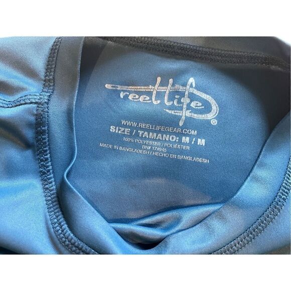 Reel Life blue long sleeve performance shirt shirt - M - 🙂3/$15 - Picture 3 of 7